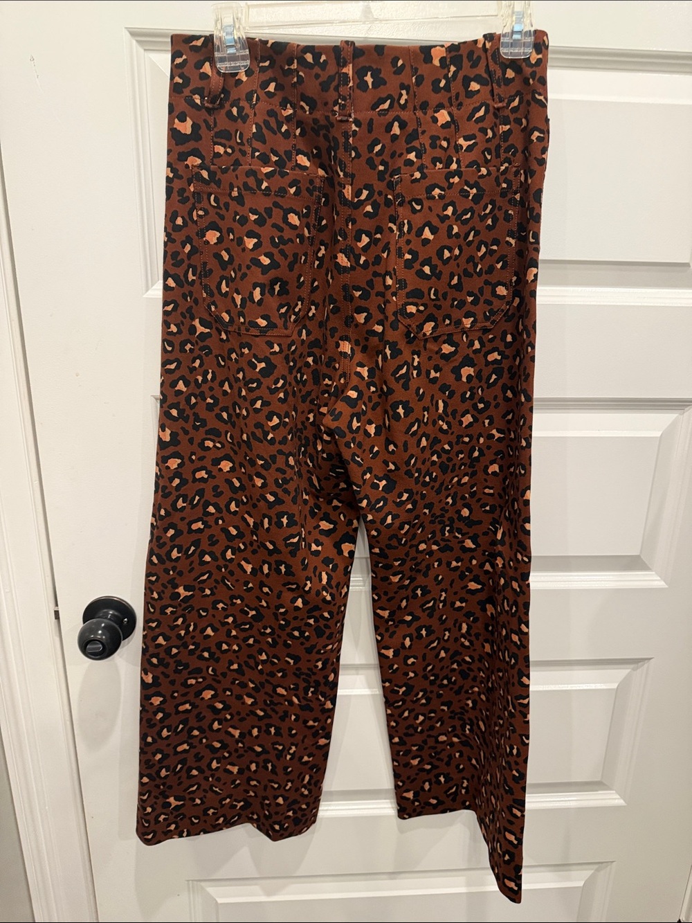 Brown Leopard Print Wide-Leg Pants - Picture 3 of 4